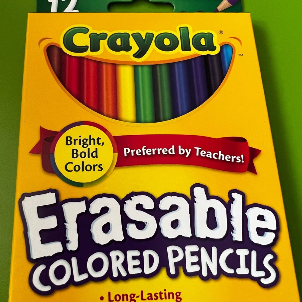 Crayola Colored Pencil ERASABLE set classic colors multi shades assortment new